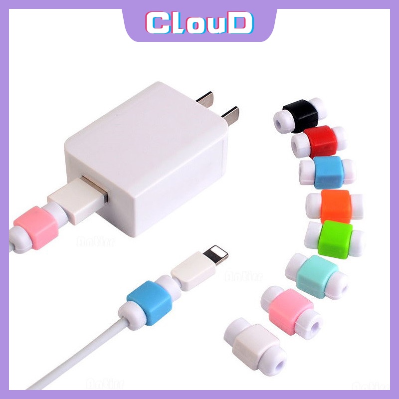 1pc 5pcs Candy Color USB Data Charger Protector for iPhone Android