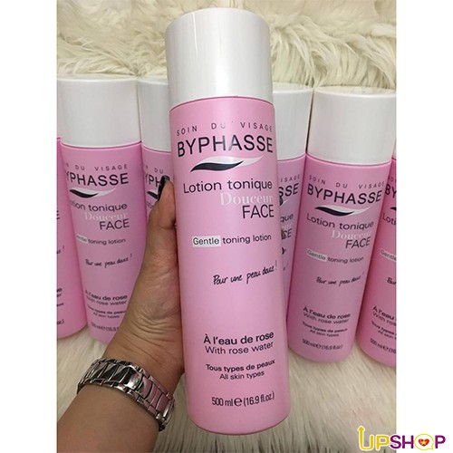 Nước hoa hồng Byphasse 500ml (GENTLE TONING LOTION WITH ROSE WATER ALL SKIN TYPES )