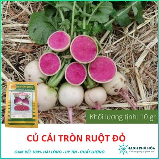 Hạt giống Củ Cải Tròn Ruột Đỏ- 10gr- Sen Vàng-Tỉ Lệ Nảy Mầm Cao, Thu Hoạch Quanh Năm, Ăn Ngon Ngọt, Tốt Cho Sức Khỏe