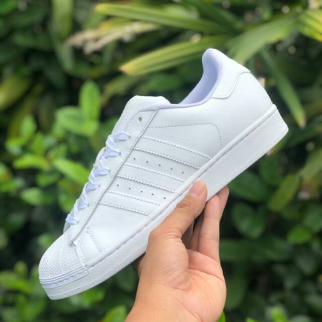 Giày Thể Thao Adidas Superstar Nền All White Chính Hãng Cho Nam Nữ