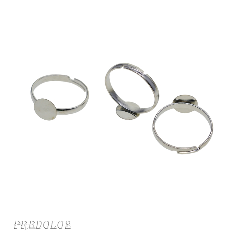 100x Antique Silver Cabochon Rings Setting Base Blank Trays Bezel 10mm Base