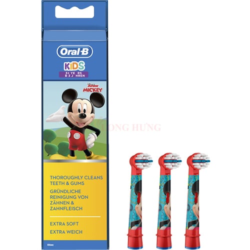 Đầu bàn chải thay thế bàn chải điện trẻ em Oral-B Disney Mickey Mouse - Hàng nhập khẩu