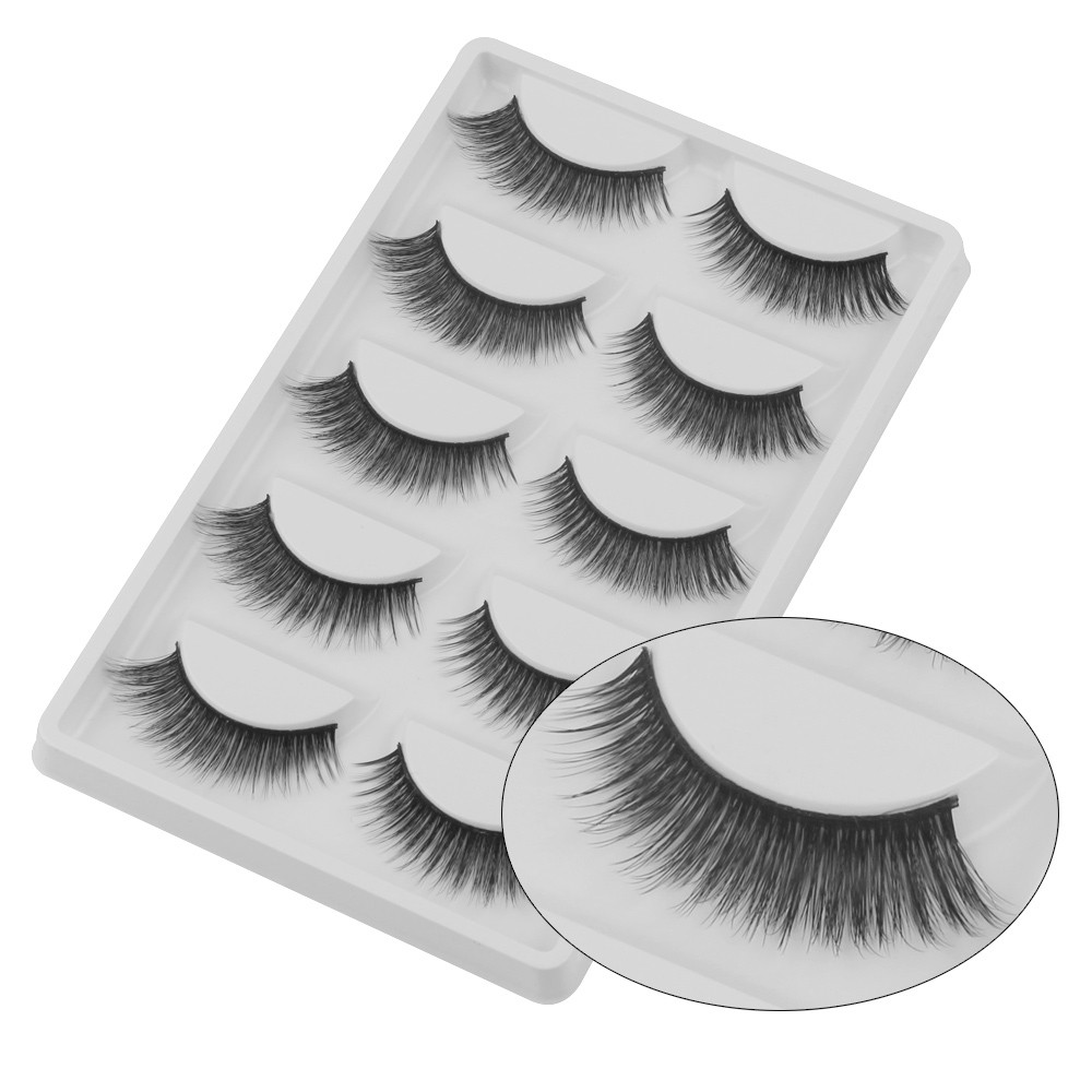 5 cặpLông mi giả 3D cao cấp mi mềmnhẹ/MAGEFY lông mi mềm sợi tơi, Lông mi giả tổng hợp，3D 5PCS Fashion Eyelashes Faux-Cils