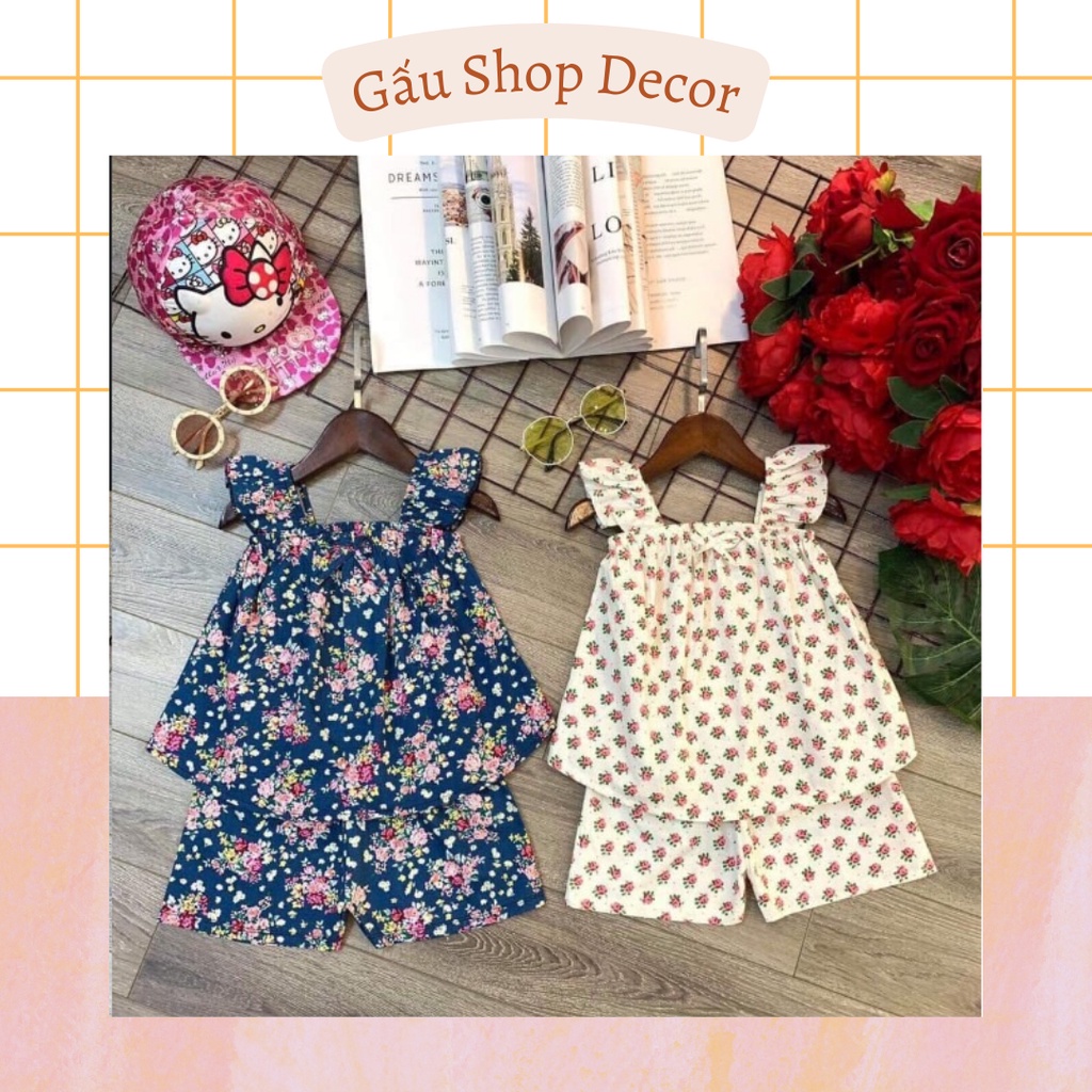 ⭐ Đồ Bộ Hè Cho Bé Gái, Set Áo Cánh Tiên ⭐ Chất Thô Lụa Hàn, Size 8-20kg