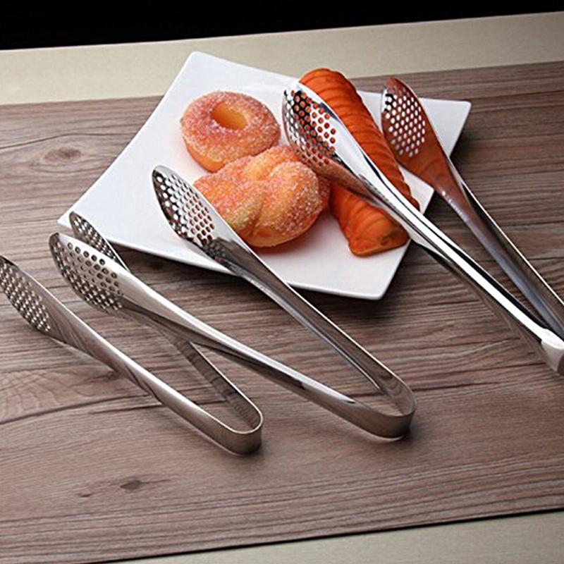 Stainless Steel Food Tong Serving Tong /Buffet Tongs / Barbecue Salad Food Clip BBQ Tongs/Multifunction Grill Tools Non-magnetic Food Clip