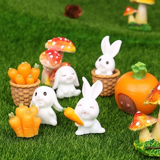 Mô Hình Thỏ Và Củ Cà Rốt Trang Trí