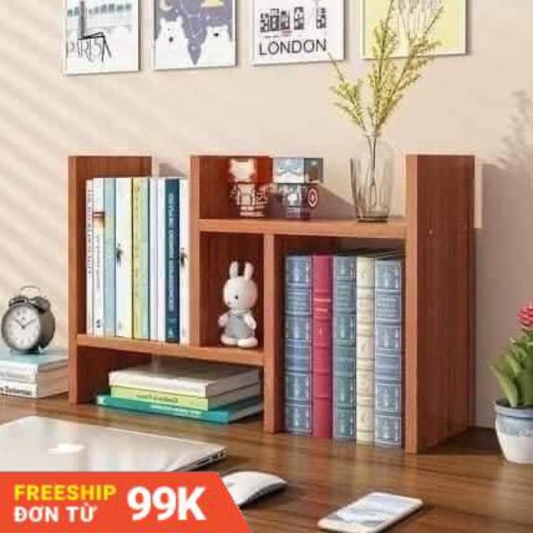 💥 KỆ SÁCH GỖ MINI ĐỂ BÀN💥Lắp Ghép Đa Năng Làm Việc Tiện Lợi Thông Minh