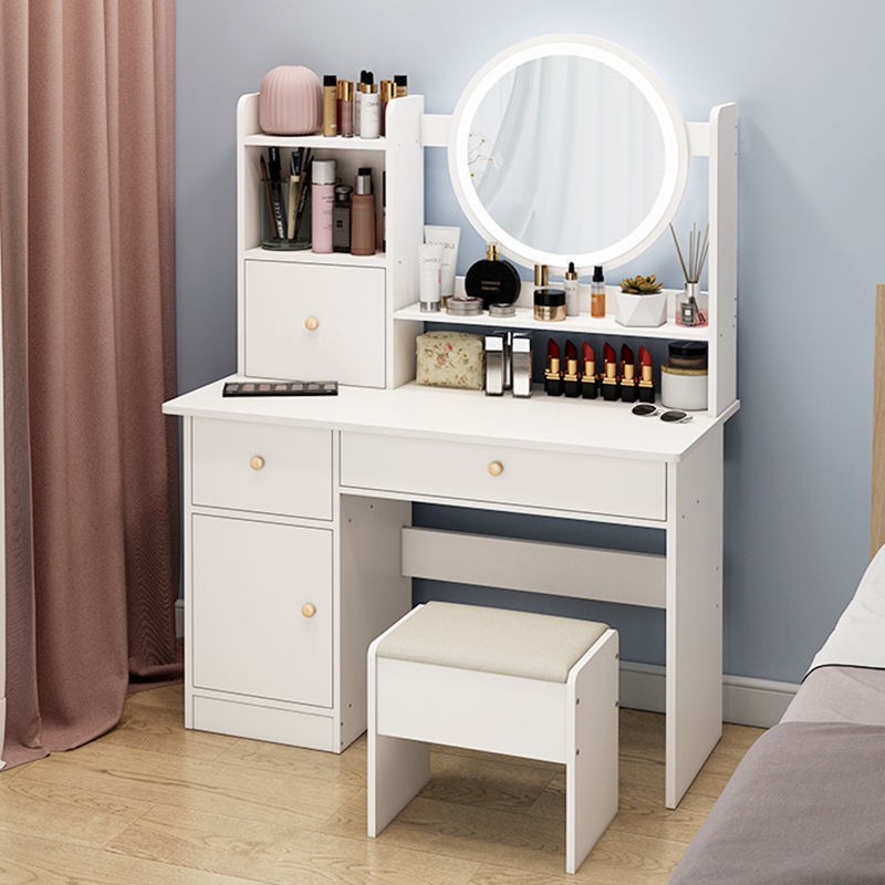 ○♙✹Bàn trang điểm phòng ngủ căn hộ nhỏ mini hiện đại đơn giản đa chức năng tích hợp tủ đựng đồ