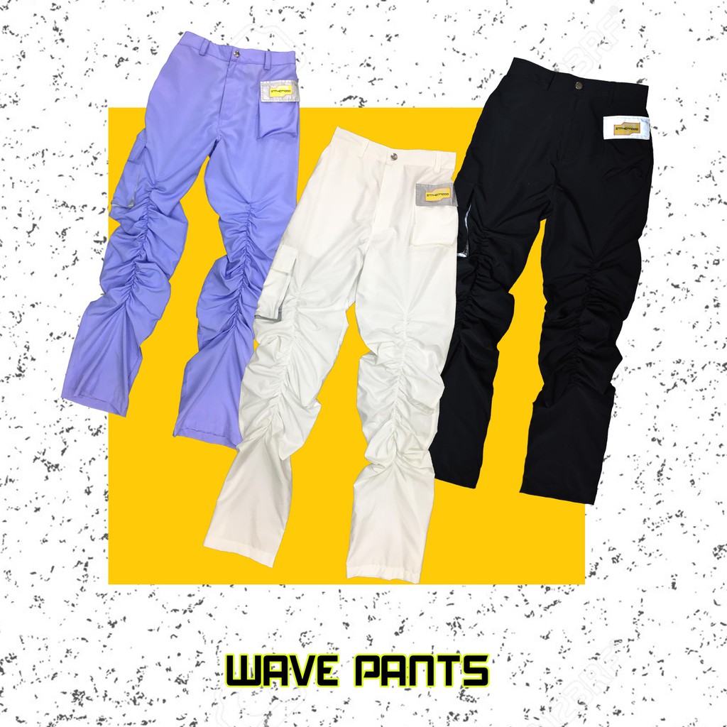 Quần tím dài ống nhún - Purple Wave Pants