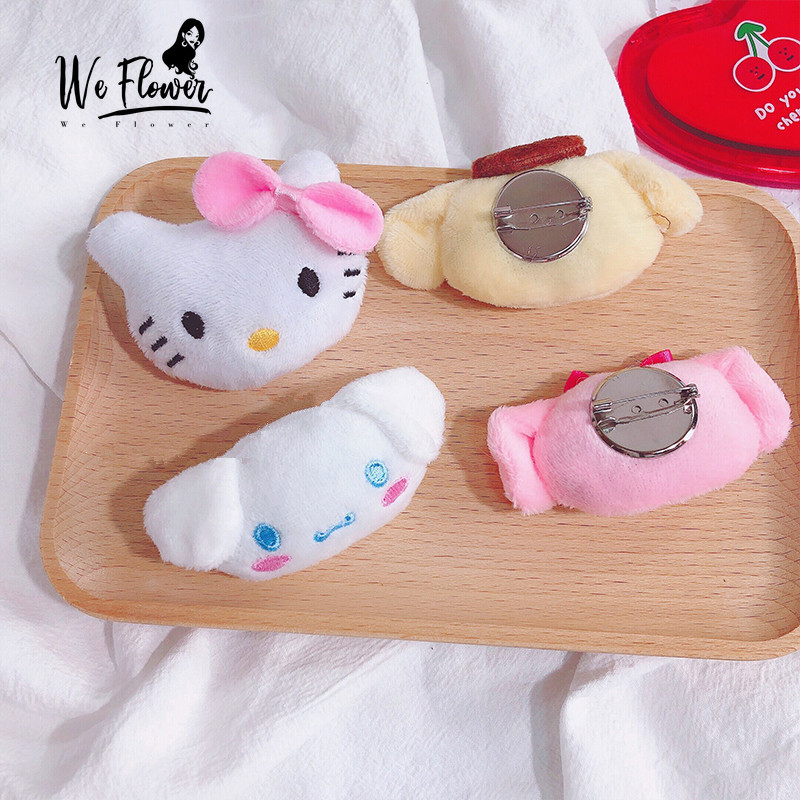 We Flower Ghim cài áo phong cách nhân vật hoạt hình Hello Kitty dễ thương