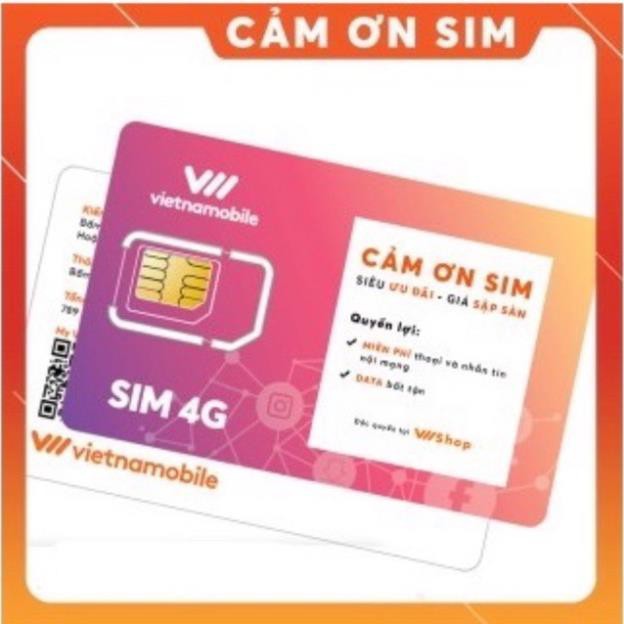 [Mã ELORDER5 giảm 10K đơn 20K] Sim 4G Vietnamobile 30GB/tháng 💖Free 1 tháng💖 Tháng sau gia hạn chỉ 20k/tháng