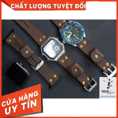 DÂY ĐỒNG HỒ PHI CÔNG (PILOT) DA SÁP NGỰA ĐIÊN CỰC CHẤT – RAM PILOT SÁP NGỰA – ĐỦ SIZE May tay thủ công tỷ mỹ