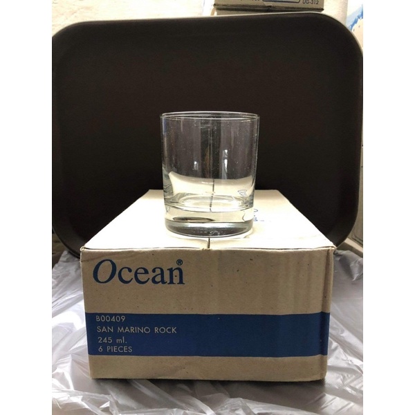 (Ocean.0409) Bộ 6 Cốc Thuỷ Tinh San Marino Rock Ocean Thái Lan - 245ml