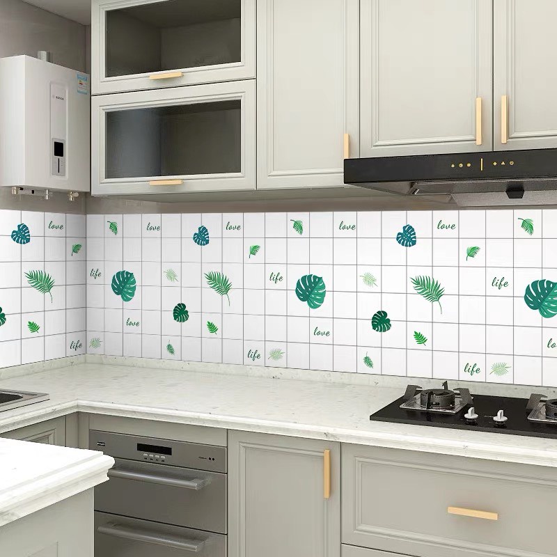 Giấy dán tường bếp chống dầu mỡ miếng decal dán bếp tráng nhôm cách nhiệt khổ 2.5M - Decor Nhà Xinh