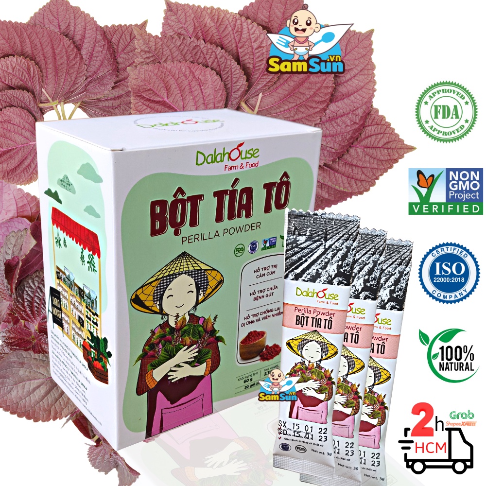 Bột tía tô Dalahouse sấy lạnh nguyên chất