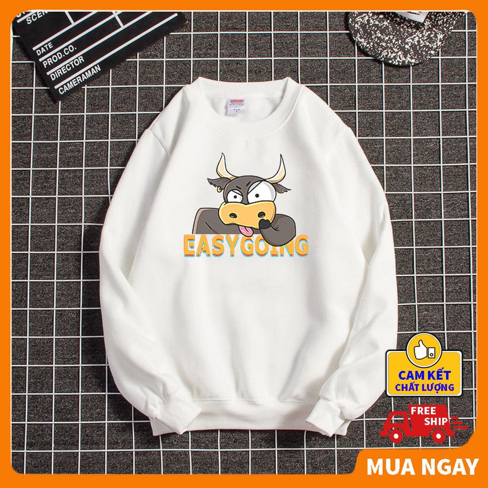 Áo nỉ nam cổ tròn dài tay ấm áp phong cách tết KING SPORT Áo sweater nam giữ nhiệt thời trang tết cao cấp