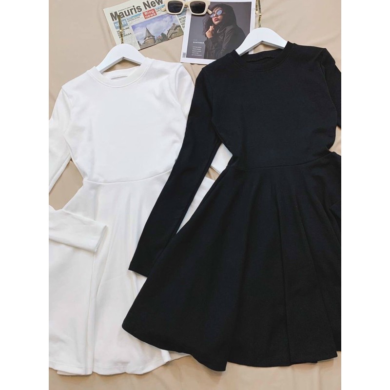 BASIC LONGSLEEVES DRESS - ĐẦM TAY DÀI DÁNG XOÈ