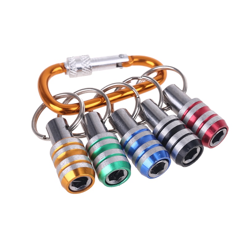 Set 5 giá giữ mũi tua vít mở rộng trục lục giác 1/4 inch thay đổi nhanh chóng có móc khóa