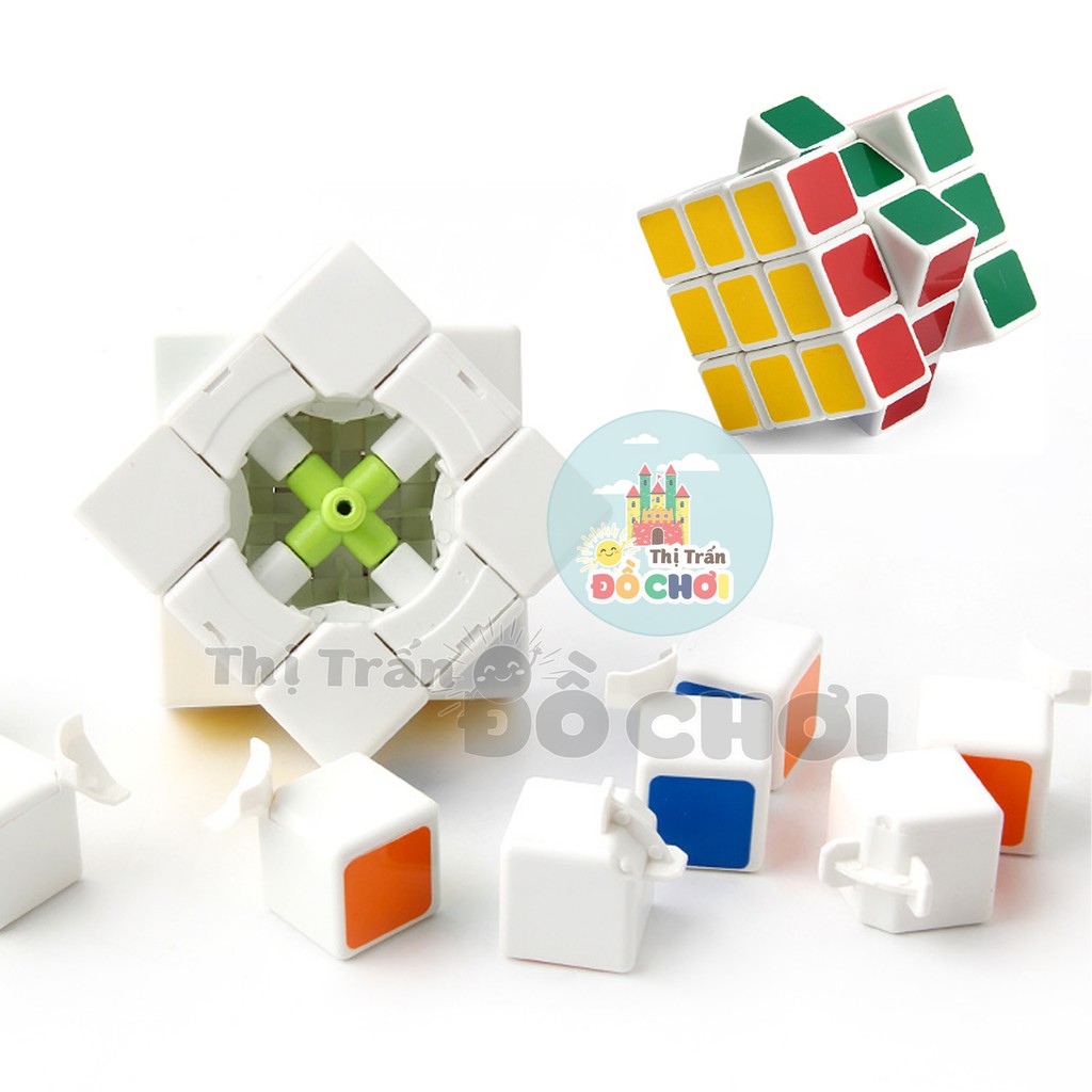Rubik 3x3 mini đồ chơi trí tuệ thông minh cho trẻ nhựa đẹp, xoay trơn, tốc độ, cực bền