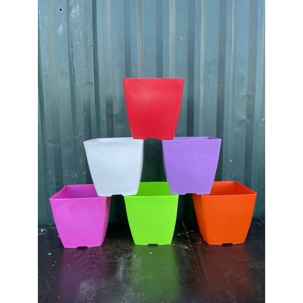 (chọn màu) Chậu nhựa vuông V16 (15x15cm) loại 1 hàng công ty nhựa Bình Thuận dày đẹp