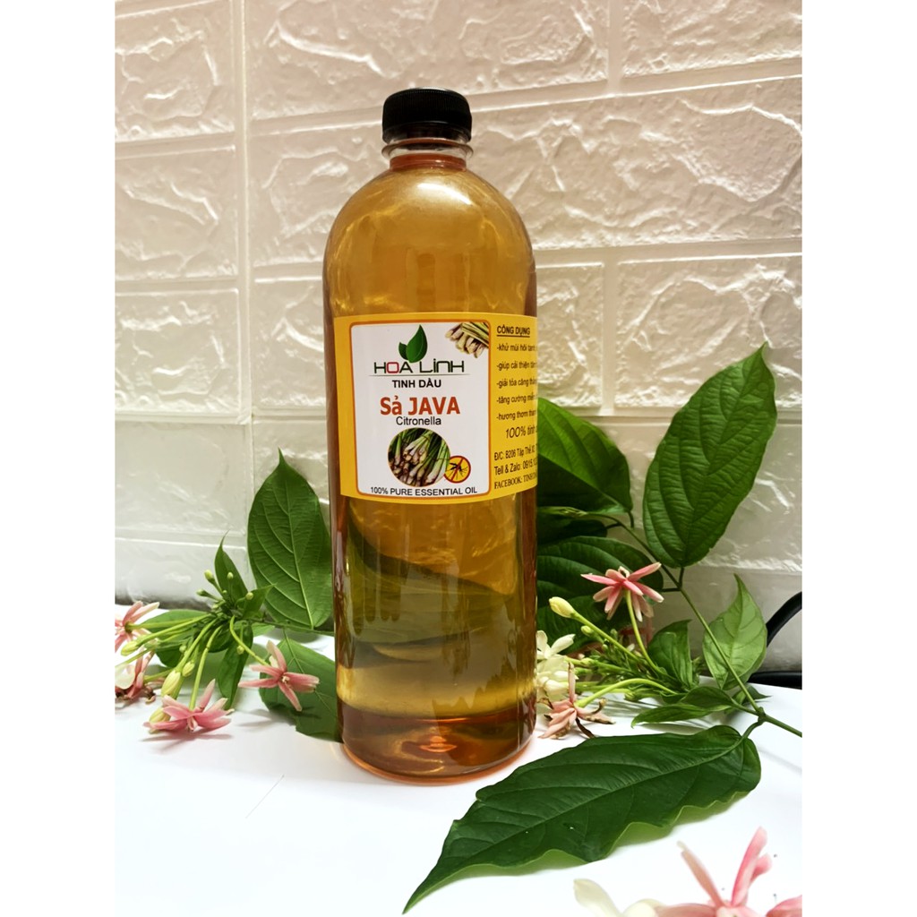 chai 100ml Tinh dầu sả java đuổi muỗi, kiến và côn trùng - Hoa Linh