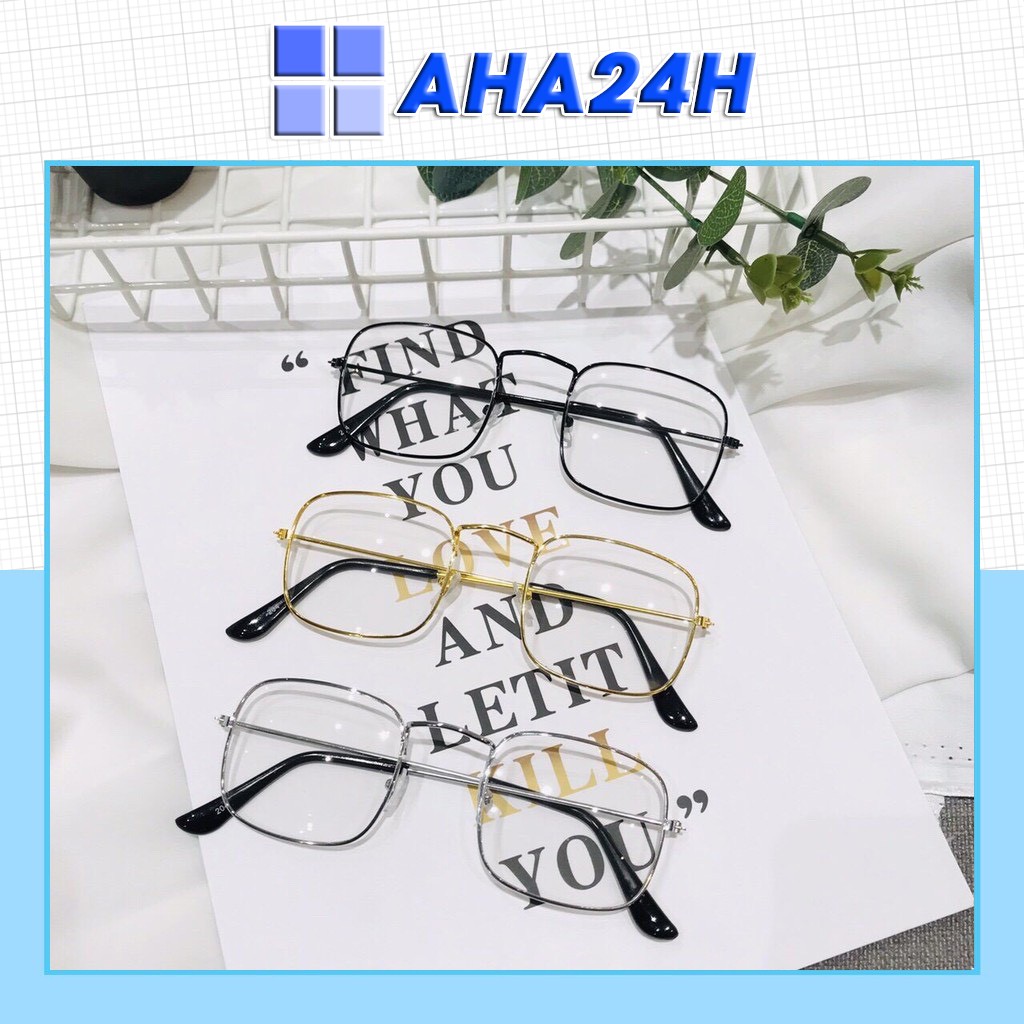 Mắt kính ulzzang AT204 hot trend💖FREESHIP💖gọng kính mát nam nữ hàn quốc siêu đẹp AH174