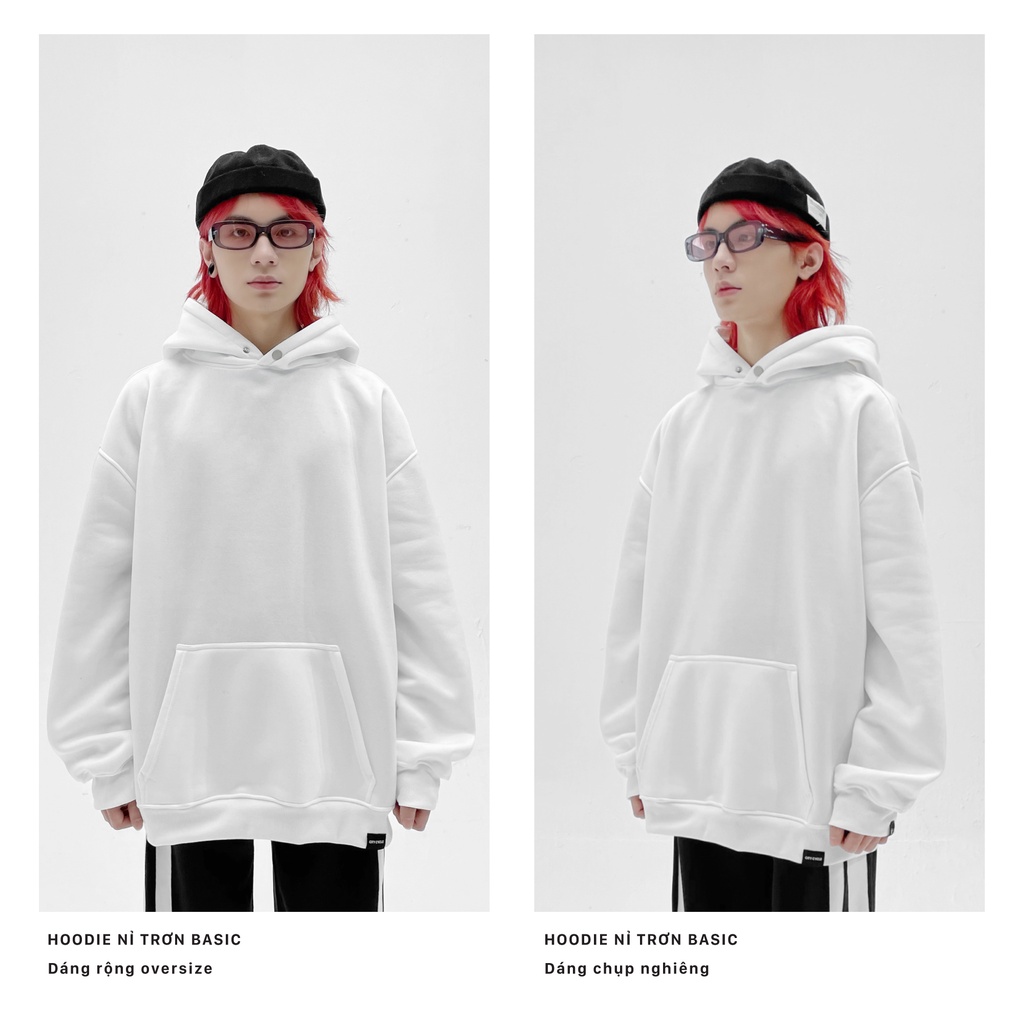 Áo hoodie unisex nỉ trơn basic City Cycle áo nỉ phối mũ form rộng dáng unisex Local Brand | WebRaoVat - webraovat.net.vn