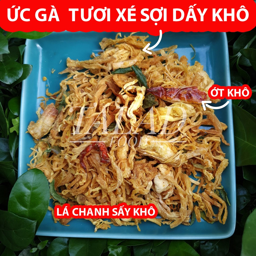 Khô gà lá chanh 200g TALAD FOOD, đồ ăn vặt giòn Sài Gòn,vừa rẻ vừa thơm ngon