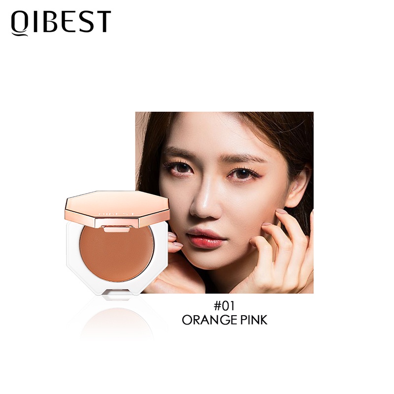 Bộ trang điểm QIBEST gồm kem nền + kem che khuyết điểm + phấn má hồng + kem tạo khối + mút | BigBuy360 - bigbuy360.vn