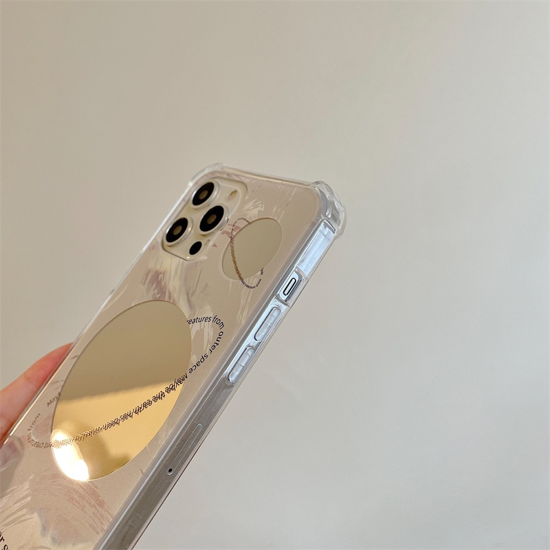 Ốp Điện Thoại Mềm Trong Suốt Chống Rơi Có Gương Hình Hành Tinh Cho iphone 13 12 11 Pro Max XR X XS XSMAX 7 8 plus 7G 8G