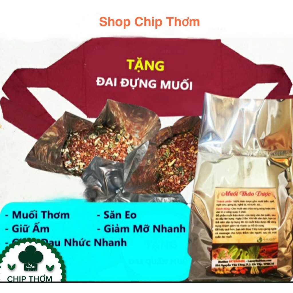 Muối Chườm Bụng Thảo Dược Sau Sinh | Túi Muối Chườm Săn Eo, Giảm Mỡ Bụng, Giảm Đau Nhức