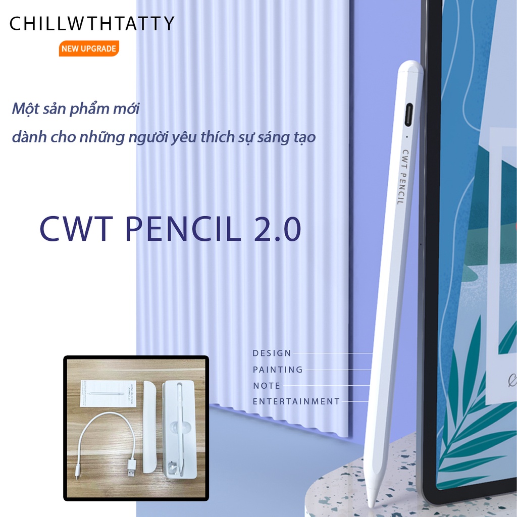 Bút cảm ứng CWT Pencil phiên bản 2.0 thích hợp cho các dòng IPAD từ 2018 - BH chính hãng 1 năm