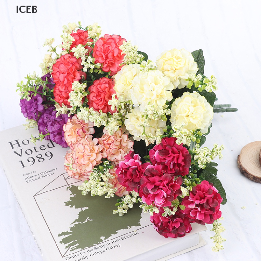 1 Bó 5 Hoa Cẩm Tú Cầu Giả Bằng Lụa Nhiều Màu Sắc Dùng Trang Trí