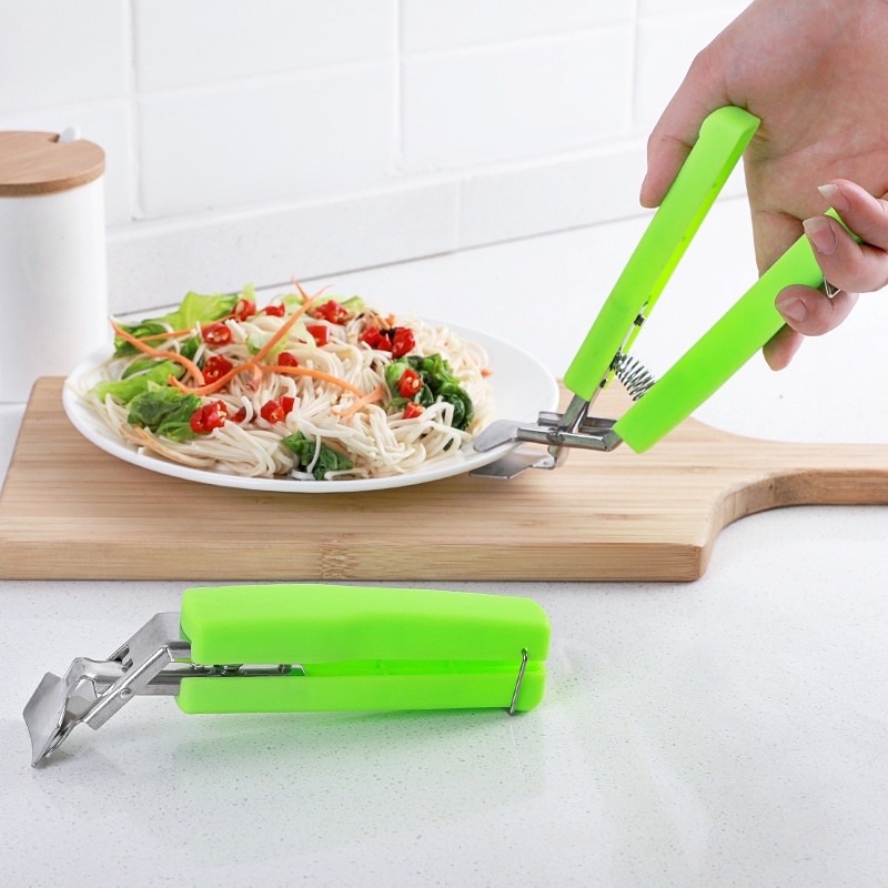 Kẹp Gắp Đồ Nóng, Đồ Hấp KIM LOẠI T1 Thông Minh - Dụng Cụ Gắp Inox Có Lò Xo