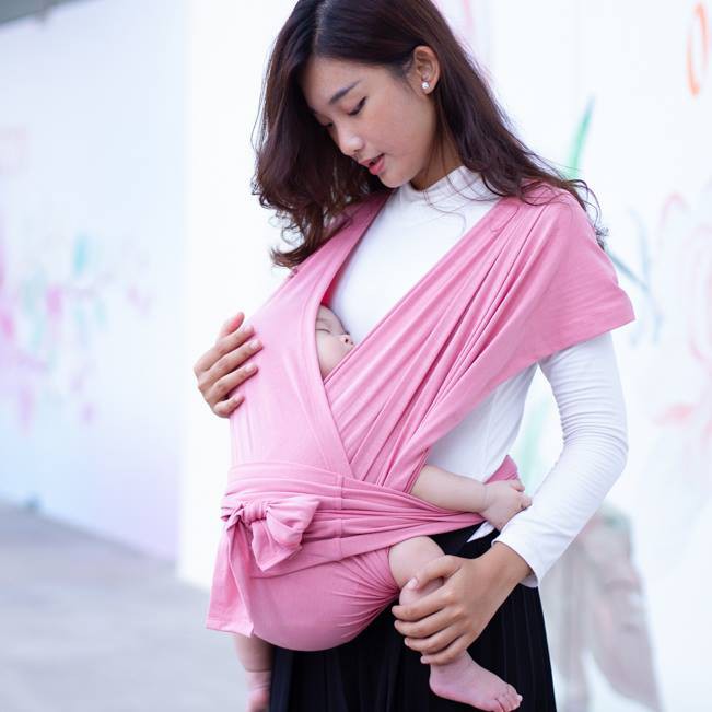 Jumy's - Địu vải em bé, địu trẻ sơ sinh chất cotton mát dịu nhẹ, thoáng mát khi tiếp xúc với làn da trẻ nhỏ - Màu hồng