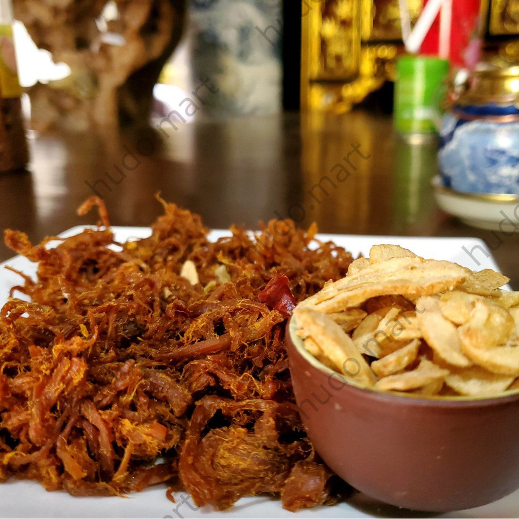 1KG KHÔ HEO CHÁY TỎI HUDO MART