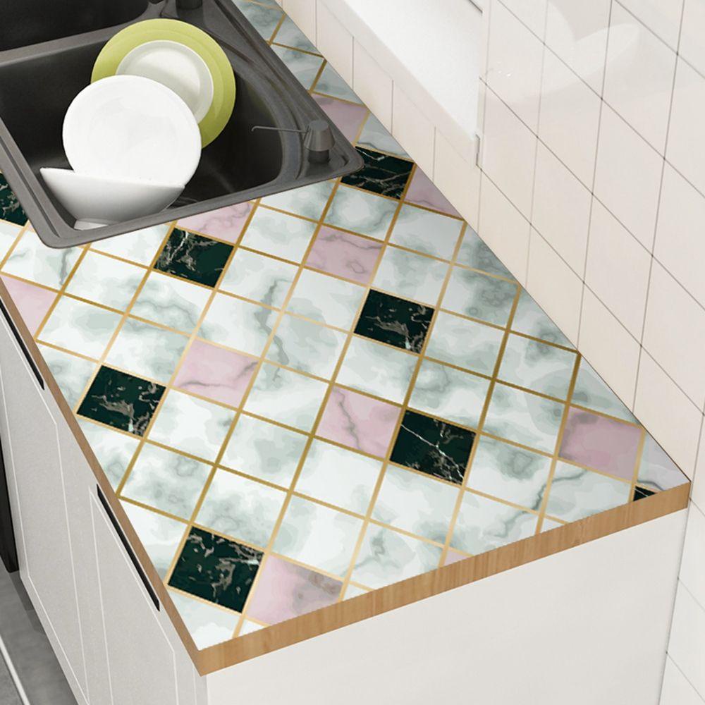 Giấy Dán Tường Phủ Nhôm Chống Dầu Trang Trí Nhà Bếp