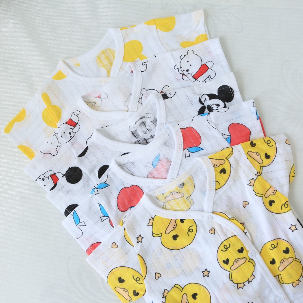 Bộ Quần Áo Sơ Sinh Cotton Giấy Siêu Nhẹ, Bộ Quần Áo Hè Thấm Hút Mồ Hôi Cho Bé Trai, Bé Gái 0-18M