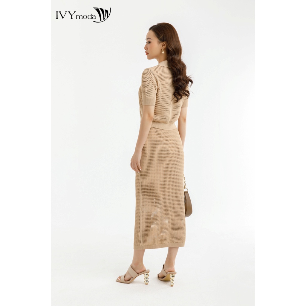 Chân váy len lưới IVY moda MS 31B9304