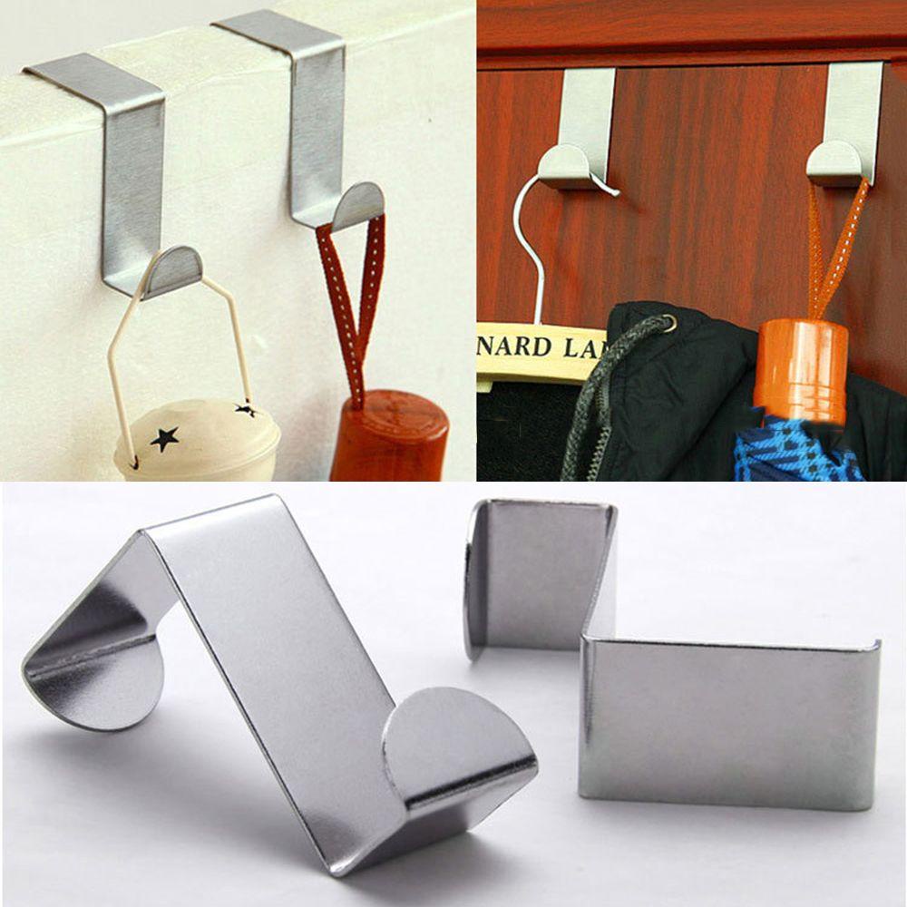 Set 2 Móc Treo Đồ Hình Chữ Z Gắn Cửa Tủ Chạn Tiện Dụng Cho Nhà Bếp