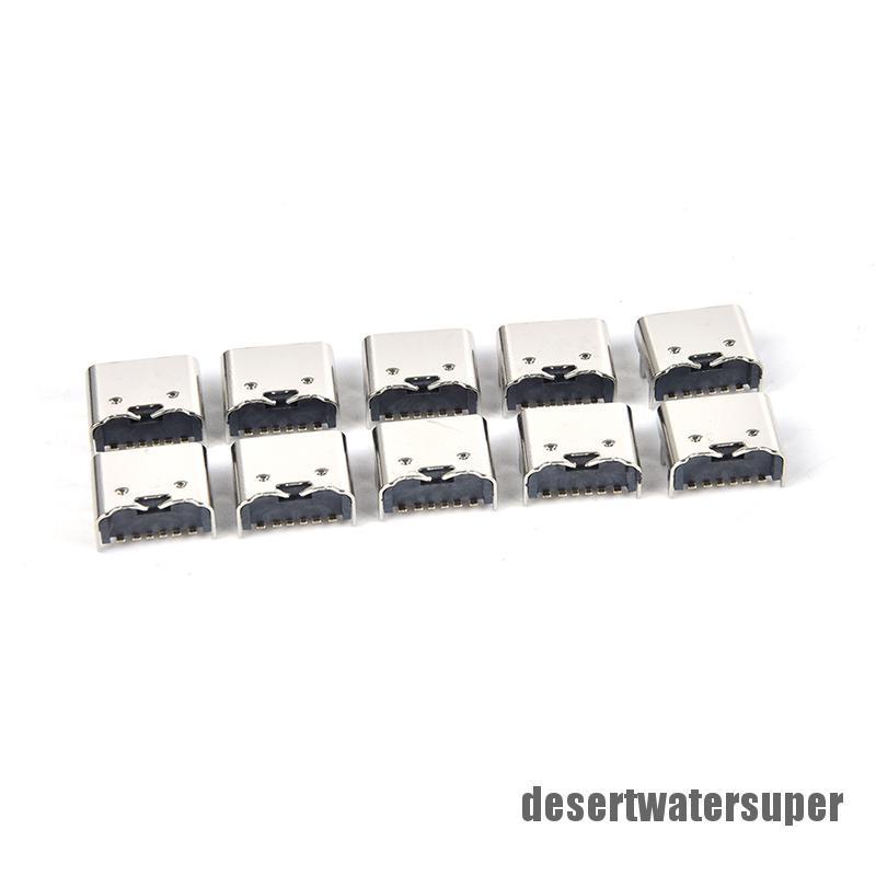 Set 10 Ổ Cắm Usb 3.1 Type C 6Pin PCB Chất Lượng Cao