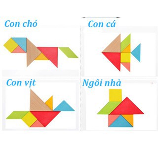 Trí uẩn Tangram 7 miếng giúp bé thông minh