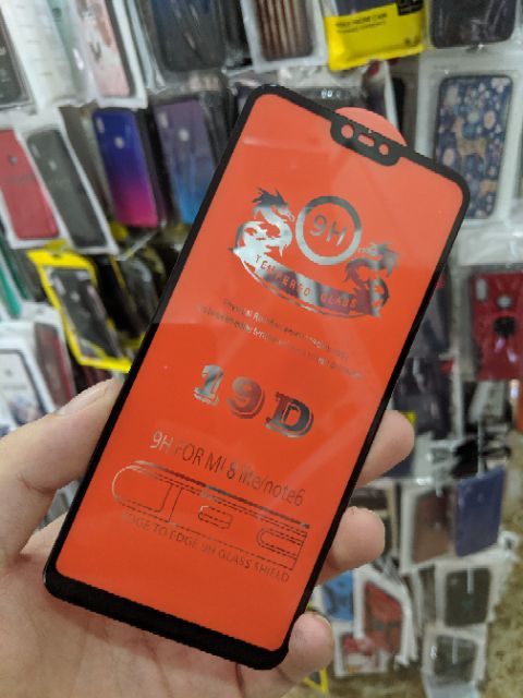 Cường lực 19D Xiaomi Mi 8 Lite full màn full keo chất đẹp ôm màn 2.5D