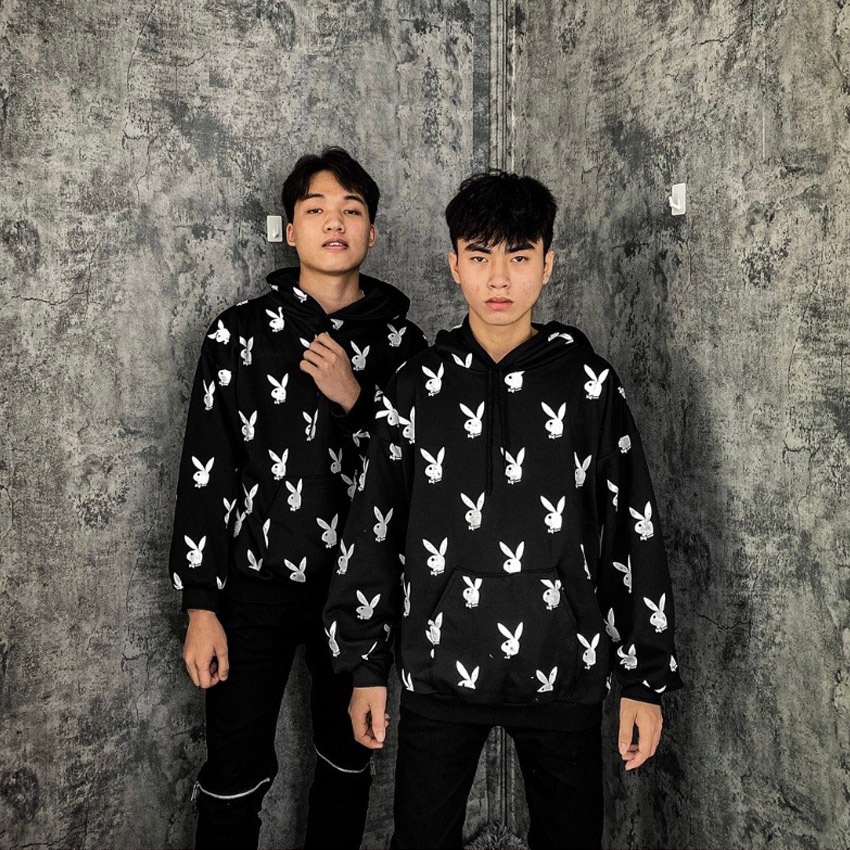 Áo Hoodie Thỏ Dáng Rộng ❤ Áo Nỉ Có Nón Dày Dặn NVA190