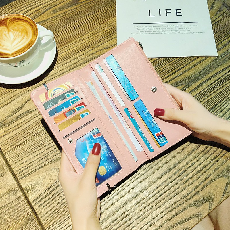 Ví Nữ Dài Cầm Tay Chính Hãng CHARM INFINITE Phối Da Lộn Siêu Xinh Nhiều Ngăn Tiện Dụng Chất Cực Đẹp CF06 - TUKADO