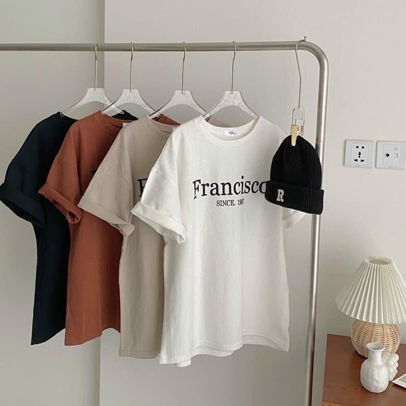 Áo Thun Francisco Form Rộng PEONYB Unisex [FREESHIP] 🌸 Phông ngắn tay lỡ vintage, 3158 oversize cá tính nam nữ Ulzzang 🌸 | BigBuy360 - bigbuy360.vn