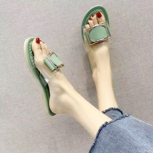 Xả hàng - Dép khóa vuông quai trong ulzzang 2A02