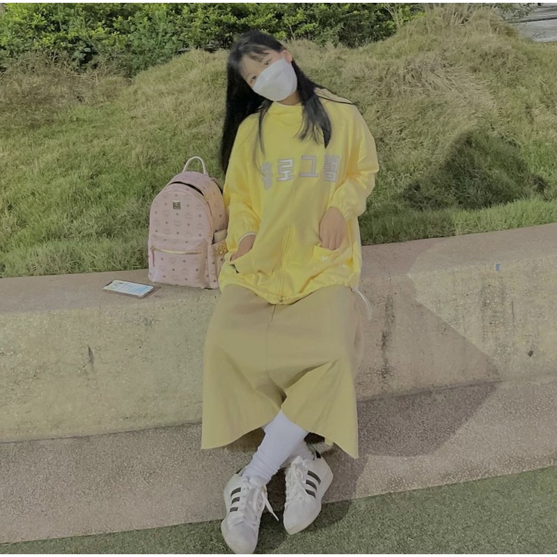 ÁO HOODIE 1/2 ZIP - Vàng | BigBuy360 - bigbuy360.vn