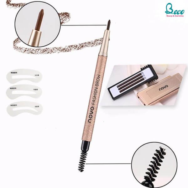 [Mỹ Phẩm Xách Tay]  Set Chì Mày Novo Fashion Brow 3 Kiểu Hàn Quốc  - Phụ Nữ Làm Đẹp