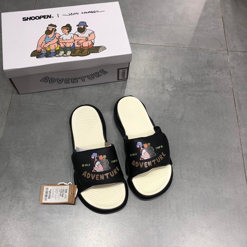 DÉP QUAI DÁN SHOOPEN X Jeon Hwang-il Camping Slide CHÍNH HÃNG DT SNEAKERS